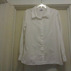 RETRO WHITE EMBROIDERED NICE LADIES SHIRT BLOUSE S